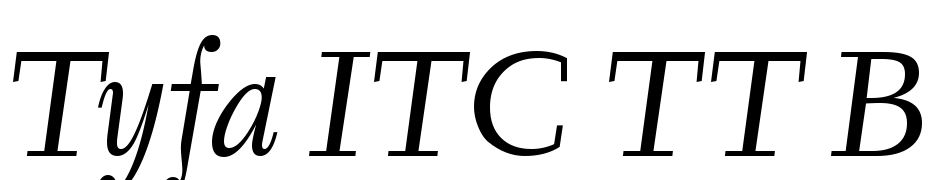Tyfa ITC TT Book Italic Polices Telecharger